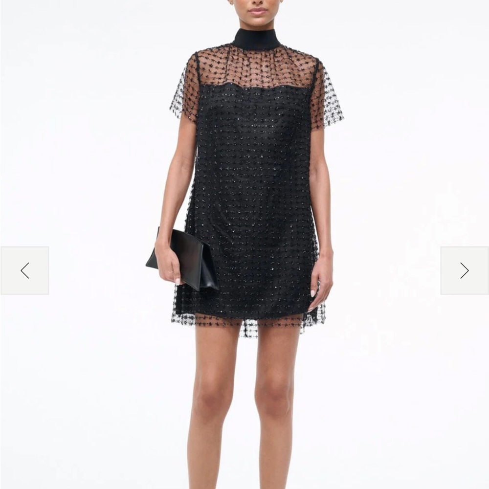 STAUD MINI ILANA DRESS STARDUST ONYX